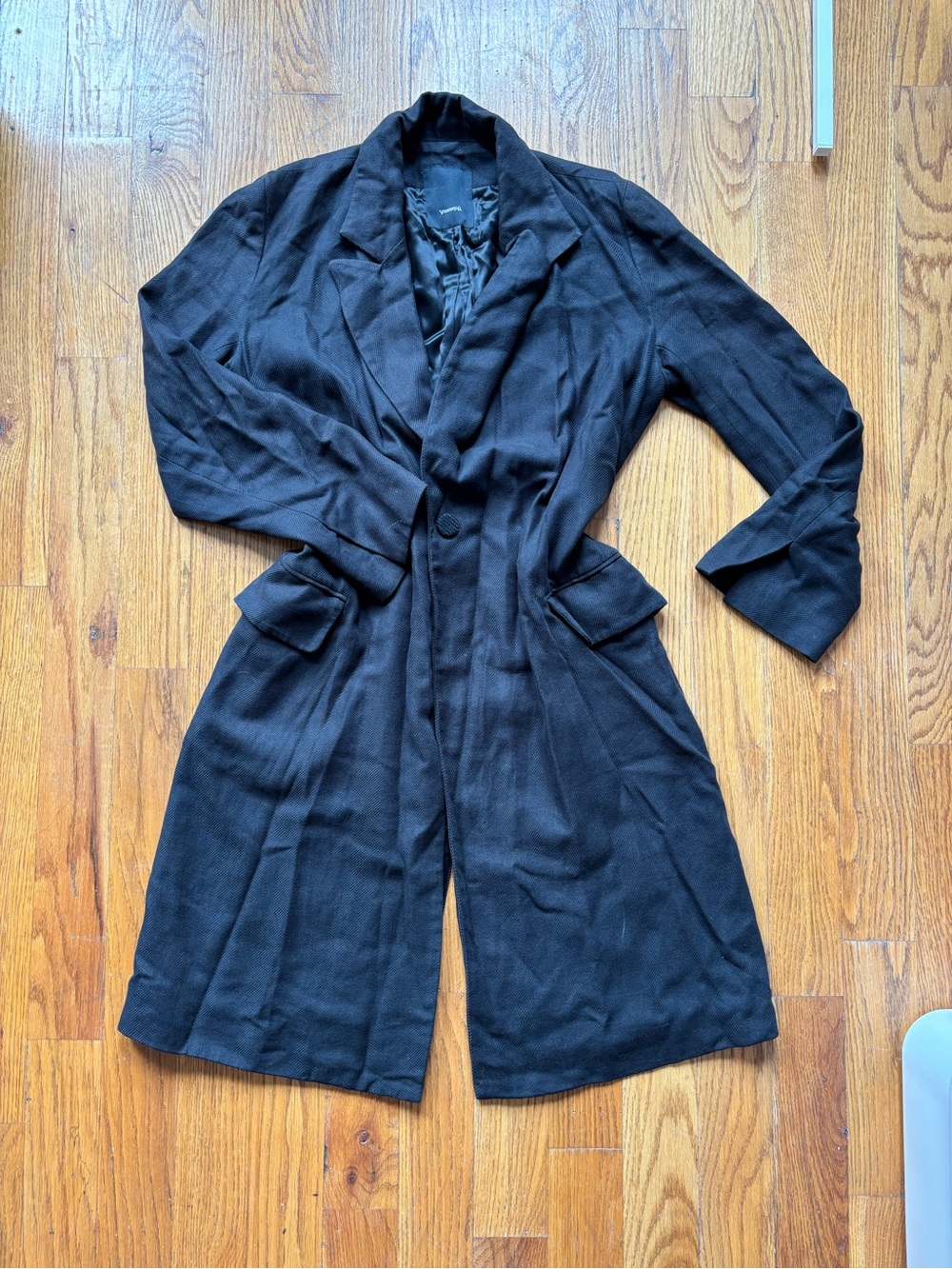 Black Women's Hemp Cotton Trench Coat